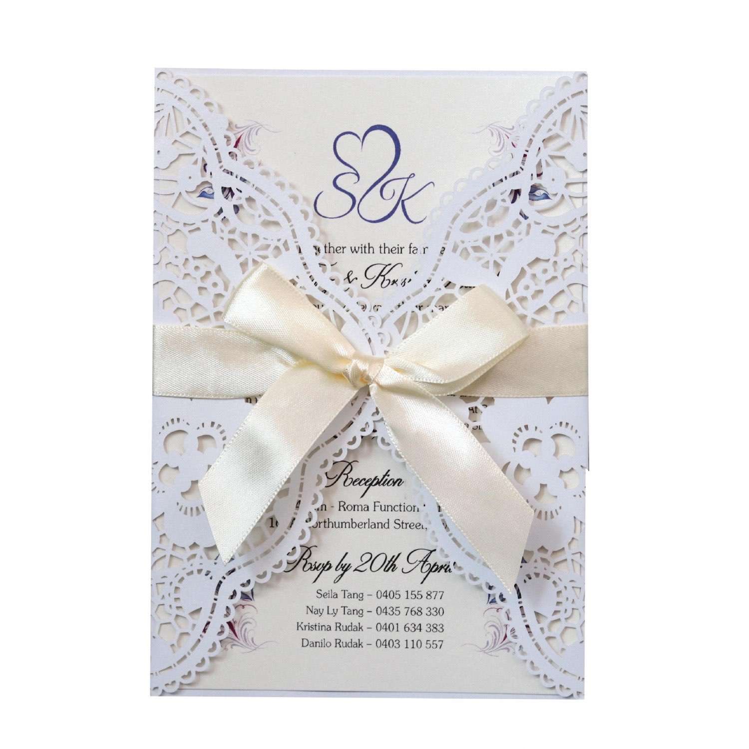 Elegant Wedding Invitation Annual Invitation Card Laser Cut Paper Greeting Card